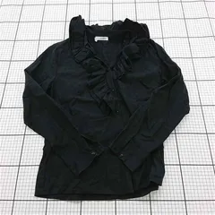 ◇ Θ NARACAMICIE ナラカミーチェ フリル 長袖 シャツ ブラウス サイズ2 ブラック系 レディース E  【1509180009128】