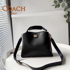 COACH Willow Shoulder C2621 ウィロウ バケットバッグ　ハンドバッグ 2WAY ショルダー バッグ アウトレット品 クロスボディ 鞄 ブラック