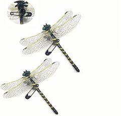 6cm級  2匹セット★安全なピン付き オニヤンマ トンボ 昆虫 動物 蜻蛉 家 スズメバチの天敵 虫除け 家 おもちゃ 動物模型 リアル PVC インテリア 置物 塗装済 完成品  無臭無毒、環境にも優しい ベランダの衣類を保護することができる