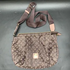 M349 christian olivier クリスチャンオリビエ ショルダーバッグ ナイロン 総柄 斜め掛け 中古 レディースバッグ ピンクブラウン系