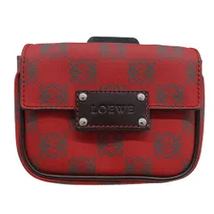 LOEWE☆ナイロンキャンバス＆ナッパレザー ヒップバッグ！ウエストバッグ！ レッグバッグ 本革 ウエストバッグ レッグポーチ ヒップバッグ