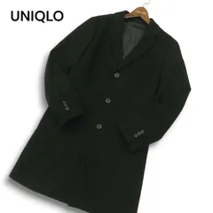 UNIQLO ユニクロ 秋冬★ ウール カシミヤ チェスターコート Sz.S メンズ 黒