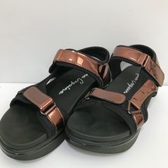 Anne Coquine アンコキーヌ　幅が調整できるストラップサンダル　ブロンズ　L　24cm～24.5㎝　訳あり　タ