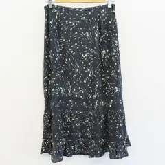 ローラアシュレイ LAURAASHLEY スカート シルク ロング フレア 花柄  a943652