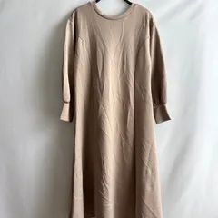 レディース／ワンピース　ピンク　茶色　ブラウン　無地　ロングS