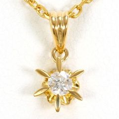 K18YG　ネックレス　necklace　ダイヤ　0.103　総重量約2.9g　約40cm