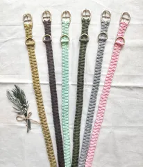 【小型犬・猫用】マクラメ編みのお出かけ首輪