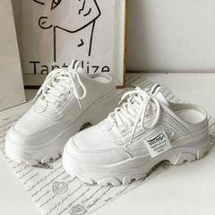 厚底スニーカー　スリッポン　24cm　脚長　美脚　ダッドシューズ　ガールズ①