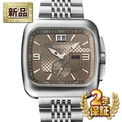 グッチ GUCCI 腕時計 グッチクーペ YA131301 スクエア ブラウン文字盤 デイト SS クオーツアナログ 【箱・保付き】のサムネイル