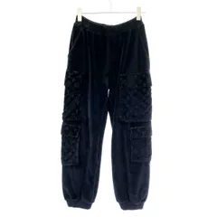 LOUIS VUITTON ルイヴィトン 19SS Velour Monogram Pants ベルベットモノグラムカーゴパンツ JZA HGY83W ブラック XXSのサムネイル