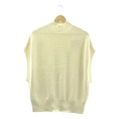 【新品】  yuni IS LIKE A FLOWER TO ME / ユニ | 強撚 コットンニット ハイネックベスト | F | アイボリー | レディース
