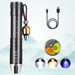 【新着商品】LED三光源可充電玉鑑定懐中電灯、ジュエリー鑑定ペンランプ、 屋外水晶宝石検出ランプ、365 nm紫外線検出器、偽造防止クエリ。