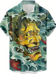 ド派手 半袖シャツ アロハシャツ 298  柄シャツ ヤクザ ヤンキー オラオラ系 ストリート ダンス HIPHOP B系 悪羅悪羅 ホスト 服 メンズ ファッション