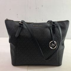 04w3774∞※【中古】 MICHAEL KORS マイケルコース トートバッグ MKシグネチャー 35F8SC6T7B ブラック 【八王子店】