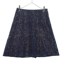 CALVEN カルヴァン 膝丈スカート ネイビー系 レディース 古着