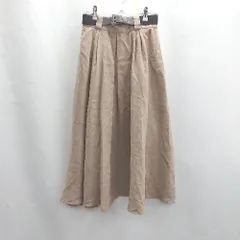 ◇ ⊇ SIMPLICITE サンプリシテ シンプル カジュアル ロング フレア スカート サイズ表記なし ブラウン レディース E  【1502060041898】