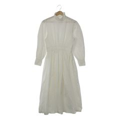 foufou / フーフー | THE DRESS #14 waltz  high neck tuck one-piece ハイネック タックワンピース | 0 | ホワイト | レディース