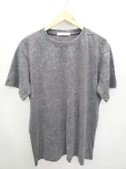 ◇ AS KNOW AS PINKY アズノゥアズピンキー 装飾 ビジュー 五分袖 Tシャツ カットソー グレー系 レディース P  【1406240002979】