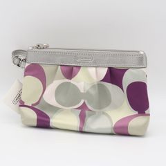 新品未使用】COACH コーチ シグネチャー マルチカラー がま口 ポーチ