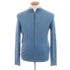【中古】エンポリオ アルマーニ EMPORIO ARMANI ハイゲージ ウール ダブルジップ カーディガン ライトダスティブルー【サイズM】【メンズ】のサムネイル