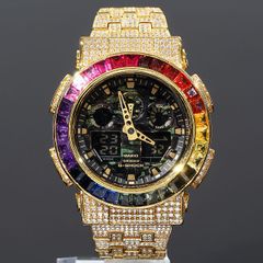 G-SHOCK カスタム レインボーベゼル GA100 カモフラ フル