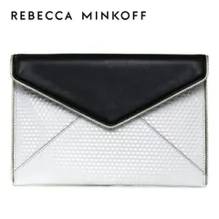 レベッカミンコフ クラッチバッグ REBECCAMINKOFF HS15FOLC17 004 ブラック/ホワイト BLACK/WHITE LEO CLUTCH Rebecca Minkoff レディース 革のサムネイル