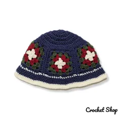 ハンドメイド グラニースクエアハット 帽子 キッズ 秋冬　＊164