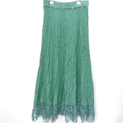 ◇ Gleeful グリーフル 膝下丈 フレア スカート サイズM グリーン系 レディース E  【1407180008793】