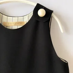 ブラック/大きなパールボタンのよそゆきワンピース【黒/子ども服/ベビー服/フォーマル/セレモニー/おそろい服】