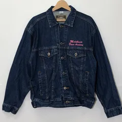 HALEMAN JEANS WEAR デニムジャケット ジージャン デニム バック 刺繍 MACAU製 メンズ S ブルー ピンク