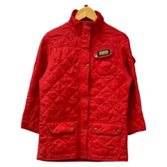 Barbour (バブアー) ナイロンジャケット キルティング わっぺん 裏起毛 裏フリース 14 レッド レディース/036