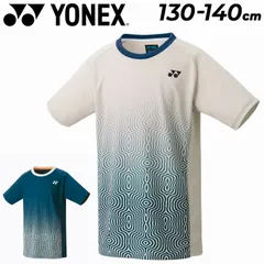 ヨネックス YONEX ジュニア ゲームシャツ 半袖 130cm 140cm 子供服 バドミントン テニス ソフトテニス 涼感 吸汗速乾 ストレッチ 子ども用 スポーツウェア ウェア 競技 トップス 青 生成り Tシャツ キッズウェア ブランド アパ