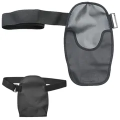 GRHONC ストーマカバー 防水 伸縮可能 プライバシー保護 長さ調整可能 ベルト 軽量 ストーマパウチ ポーチ (ブラック) [ブラック]