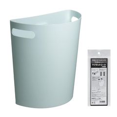 伊勢藤(ISETO) ゴミ箱 壁掛けダストボックス Meluna(メルナ) ブルー 9L 幅28.4×奥行16.3×高さ32.0cm 日本製 マグネット付 壁掛け可能 取っ手付き 壁掛けフック付き キッチン I-525 1