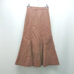◇ MISCH MASCH バックウエストゴム サイドファスナー マーメイド ロング タイト スカート サイズ38 ブラウン レディース E  【1310050002305】