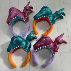 美品】USJ カチューシャ ジュラシックパーク ティラノサウルス セット