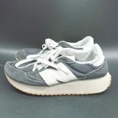 ◇ Θ NEW BALANCE ブランドロゴ入り ローカットスニーカー サイズ24 ネイビー ホワイト レディース メンズ E  【1502180061981】のサムネイル