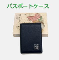 未使用品　本革 パスポートケース AKIYANO アキヤノ ネイビー 紺　ポケット付き