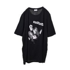Saint Laurent Paris イラストプリント クルーネック Tシャツ XXL ブラック サンローラン