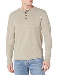 ヘインズ メンズ 長袖 ビーフィー ヘンリーTシャツ US サイズ: X-Large カラー: ベージュ