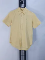 ポロ シャツ オックスフォード 半袖 マルチフォニー 黄色 レディース s