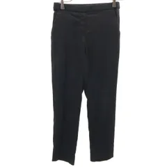 theory セオリー 日本製 リネンブレンド イージーパンツ 0 黒 ストレッチ ウエストゴム レディース 古着