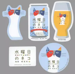 【中古】シール・ステッカー 水曜日のネコ ステッカーセット(5枚組) 「一番酒蔵くじ よなよなエール」 G賞