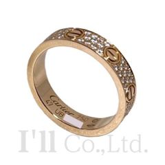 CARTIER　カルティエ　ラブ　リング　スモールモデル　B4085847　750PG　88Pパヴェダイヤモンド0.31ct　＃47　ブランドジュエリー　指輪　7号　Au750　K18PG　ピンクゴールド　18金　LOVE　Love【中古】【71750】
