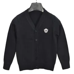 ☆ ブラック ☆ 120cm ☆ スクールカーディガン ジュニア 制服 yskf5304 スクールカーディガン ニット カーディガン 羽織り 上着 子供服 キッズ服 Vネック 前開き 綿 コットン シンプル 無地 ワンポイント 洗える 通気性 小学生 中学生