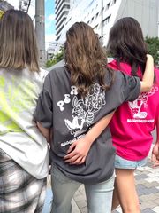 GYDA BALLOON BUNNY BIG Tシャツ ジェイダ Tシャツ 半袖 ロゴ シンプル ドロップショルダー クルーネック 丸首 海 夏 フェス イベント BUNNY HONEYBUNNY 072532710001