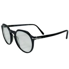 ペルソール 3281-S 95/GH 52□21 145 眼鏡 メガネ アイウェア ウェリントン フレーム ロゴ ブラック シルバー Persol