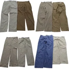 古着卸 まとめ売り ラルフローレン ポロ チノ パンツ 8枚セット (メンズ 35 /36 ) ベージュ ブルー 2タック 中古 古着 NB9852