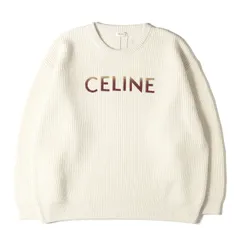 【新品】CELINE セリーヌ ニット オフホワイト 白 サイズ:XXL | 22SS スパンコール ロゴ ニット セーター (2A09X66Q) | イタリア製 | トップス プルオーバー【メンズ】のサムネイル