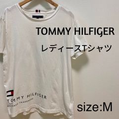 TOMMY　HILFIGER　トミーヒルフィガー　レディース　Tシャツ　半袖　白　ホワイト　春　夏　ロゴ　シンプル